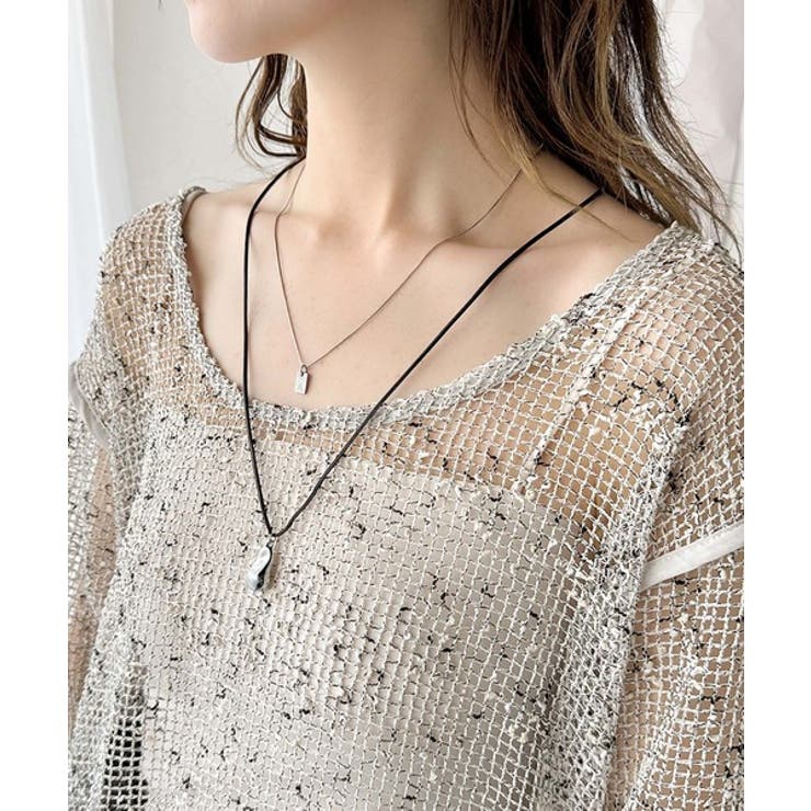 透け感とルーズシルエットが今っぽい！前後2wayメッシュニットトップス(長袖) | Classical Elf  | 詳細画像29 