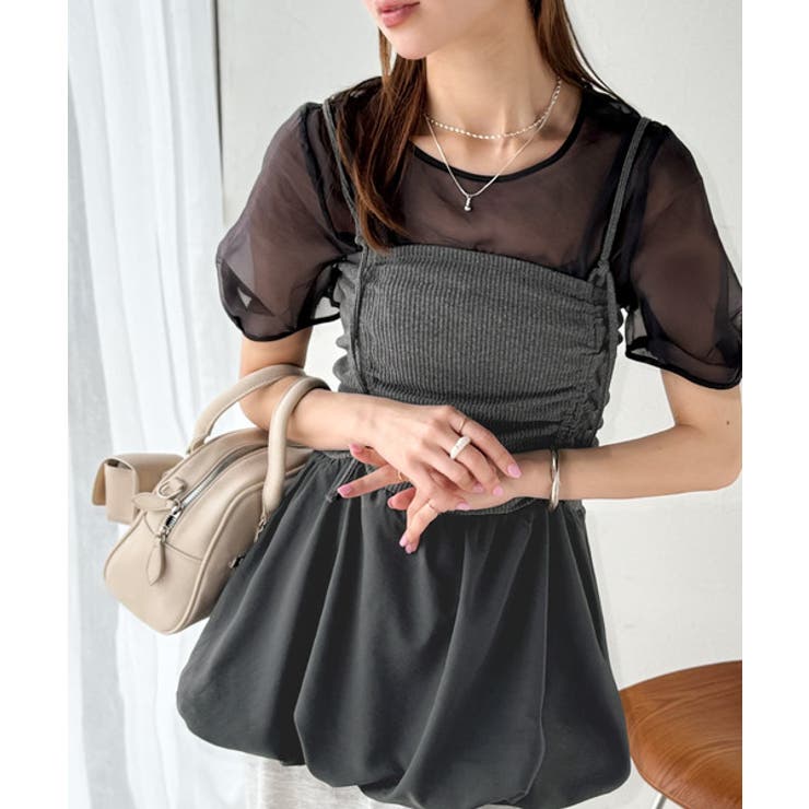 気になるライン、フワッと隠してオトナ可愛さ大爆発！前後2wayバルーンキャミソー… | Classical Elf  | 詳細画像13 