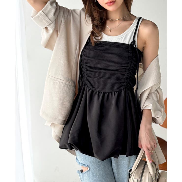 気になるライン、フワッと隠してオトナ可愛さ大爆発！前後2wayバルーンキャミソー… | Classical Elf  | 詳細画像1 