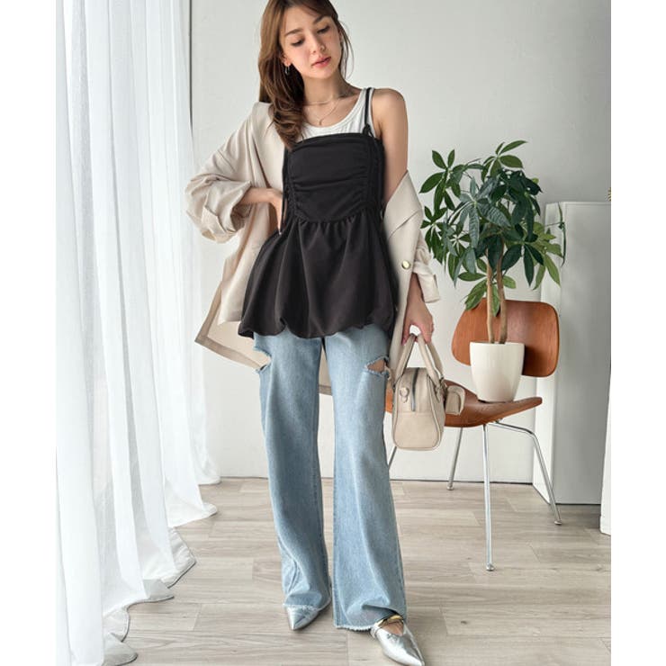 気になるライン、フワッと隠してオトナ可愛さ大爆発！前後2wayバルーンキャミソー… | Classical Elf  | 詳細画像5 