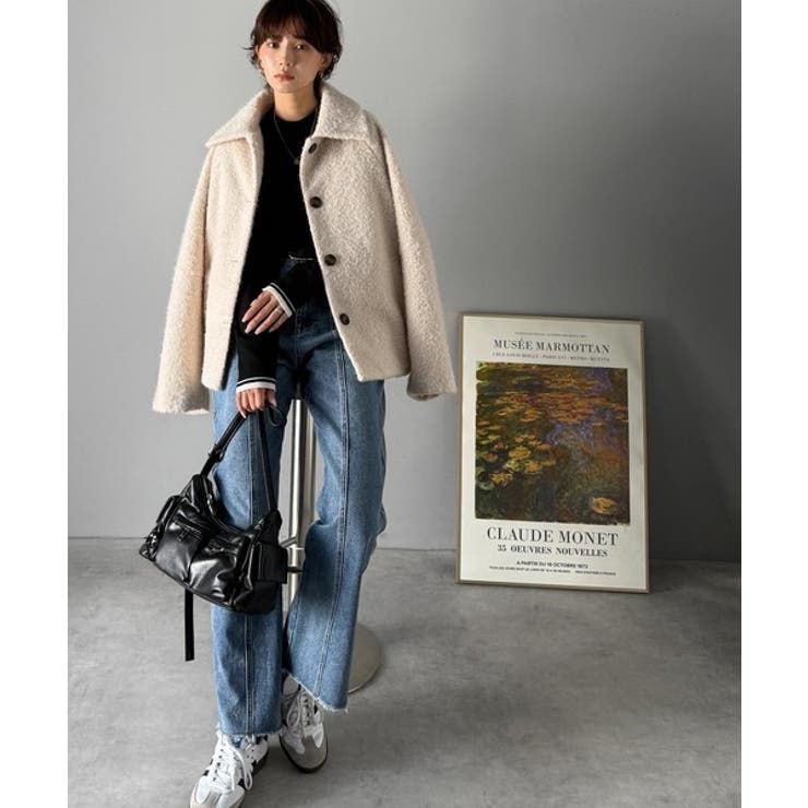 ベーシックアウターを、素材感で大人見えに◎リングシャギーショートコクーンシルエッ… | Classical Elf  | 詳細画像8 