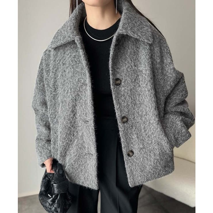 ベーシックアウターを、素材感で大人見えに◎リングシャギーショートコクーンシルエッ… | Classical Elf  | 詳細画像16 