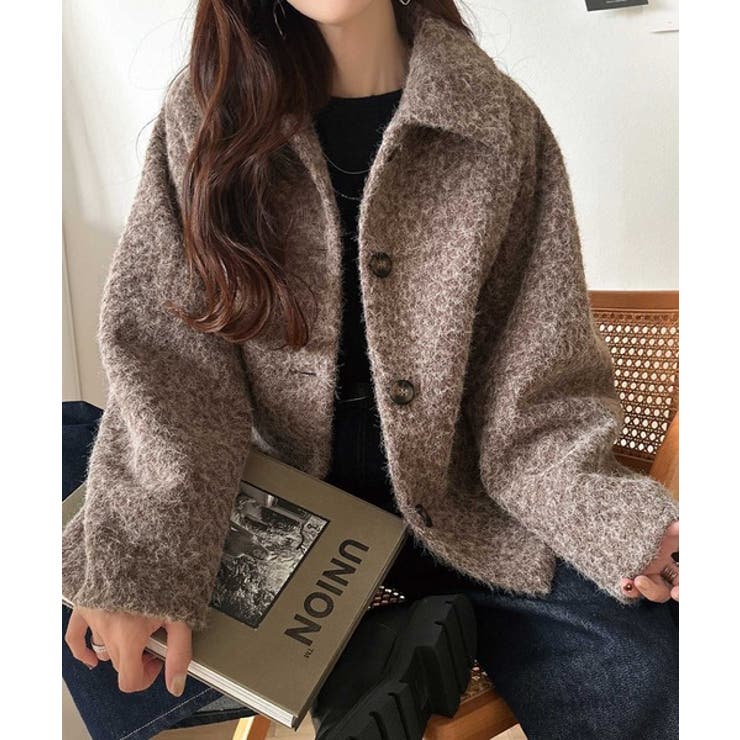 ベーシックアウターを、素材感で大人見えに◎リングシャギーショートコクーンシルエッ… | Classical Elf  | 詳細画像21 