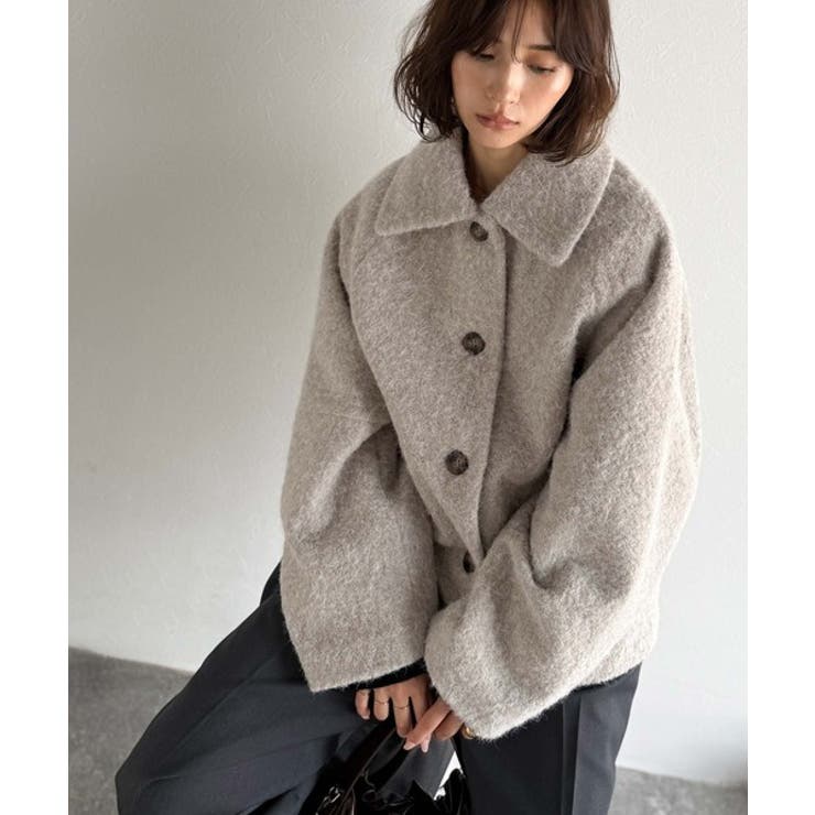 ベーシックアウターを、素材感で大人見えに◎リングシャギーショートコクーンシルエッ… | Classical Elf  | 詳細画像35 