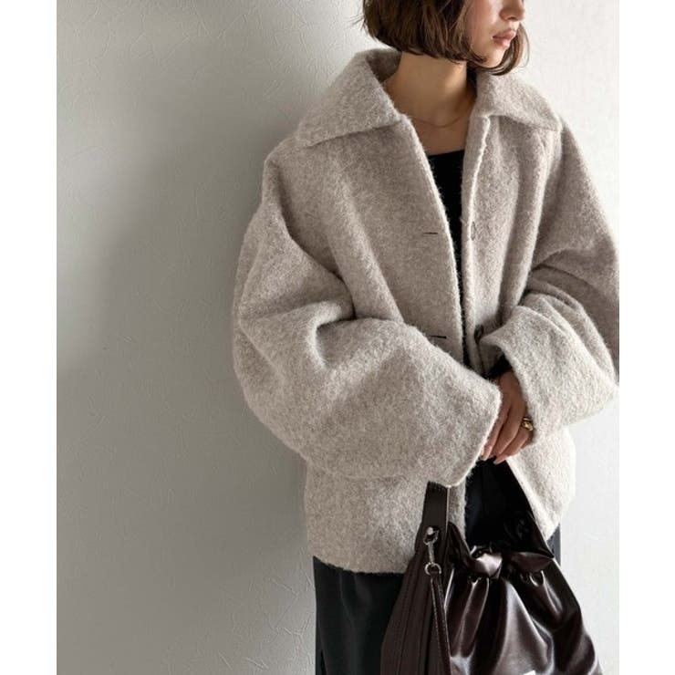 ベーシックアウターを、素材感で大人見えに◎リングシャギーショートコクーンシルエッ… | Classical Elf  | 詳細画像36 