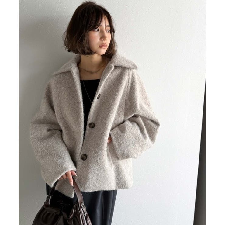 ベーシックアウターを、素材感で大人見えに◎リングシャギーショートコクーンシルエッ… | Classical Elf  | 詳細画像38 