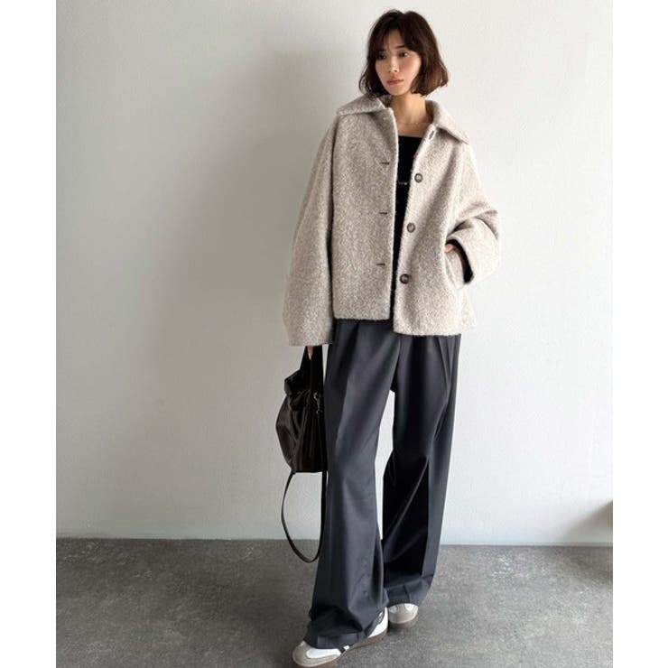 ベーシックアウターを、素材感で大人見えに◎リングシャギーショートコクーンシルエッ… | Classical Elf  | 詳細画像39 