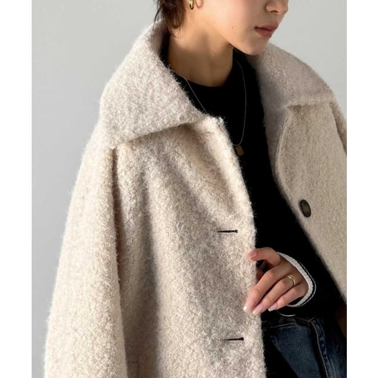 ベーシックアウターを、素材感で大人見えに◎リングシャギーショートコクーンシルエッ… | Classical Elf  | 詳細画像40 