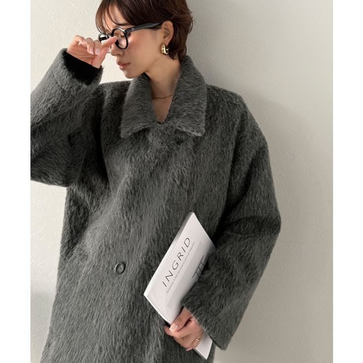 ふわり纏うだけで上品見え。2wayシャギーダブルビックカラージャケットコート | Classical Elf  | 詳細画像7 