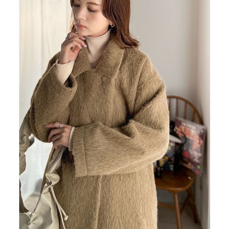 ふわり纏うだけで上品見え。2wayシャギーダブルビックカラージャケットコート | Classical Elf  | 詳細画像25 