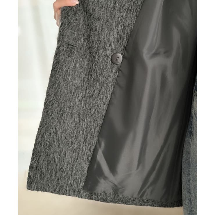 ふわり纏うだけで上品見え。2wayシャギーダブルビックカラージャケットコート | Classical Elf  | 詳細画像31 