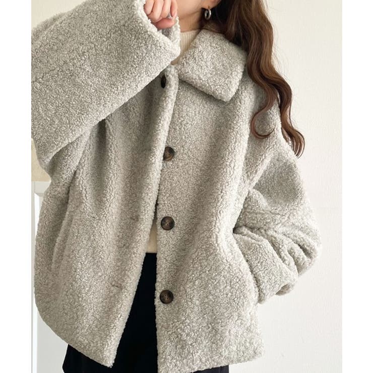 グレージュ | モコっとかわいく、冬支度♪ふんわり軽やか×暖かみたっぷり！コクーンシルエットテデ… | Classical Elf 