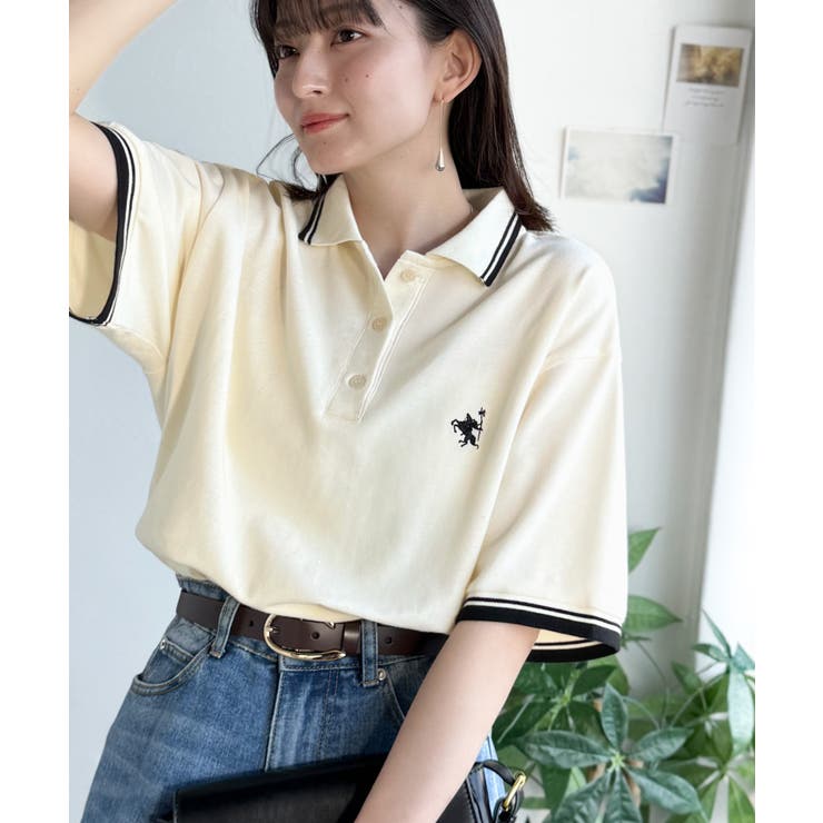 クラシカル×スポーティMIX。綿100％胸刺繍 ラインデザインオーバーサイズ鹿の… | Classical Elf  | 詳細画像1 