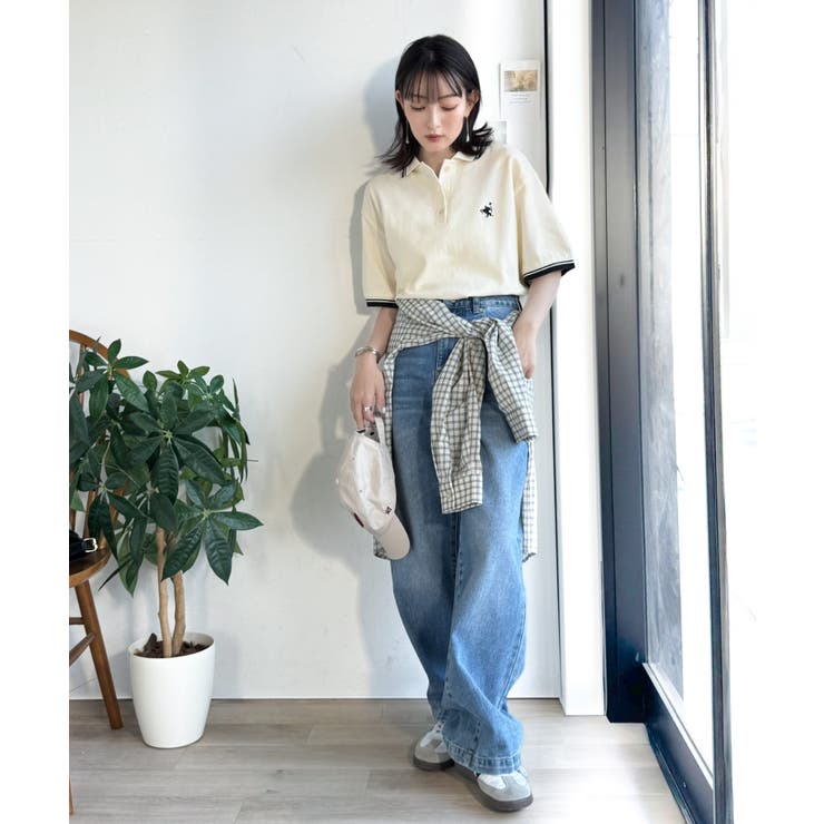 クラシカル×スポーティMIX。綿100％胸刺繍 ラインデザインオーバーサイズ鹿の… | Classical Elf  | 詳細画像4 