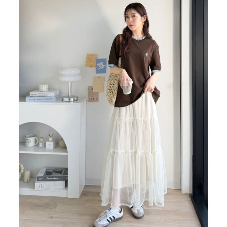 1枚で決まるから、つい手に取りたくなる。鹿の子素材 胸刺繍ルーズポロT（半袖） | Classical Elf  | 詳細画像24 