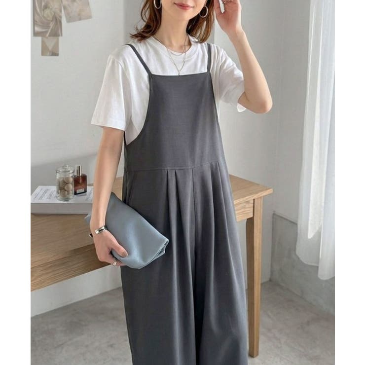 落ち感ワイドでつくる、大人の抜け感。バックリボンサロペットパンツ | Classical Elf  | 詳細画像13 