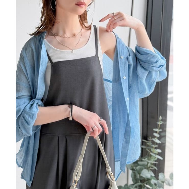 落ち感ワイドでつくる、大人の抜け感。バックリボンサロペットパンツ | Classical Elf  | 詳細画像16 