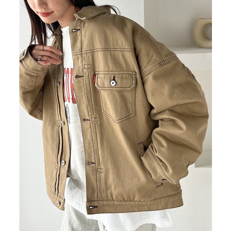 大人のこなれ感。 裏キルティング ルーズデニムJK[品番：WZ000004838
