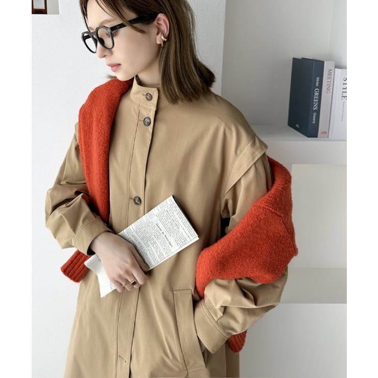 お洒落＆上級見え。サイドタックロングコート[品番：WZ000004778