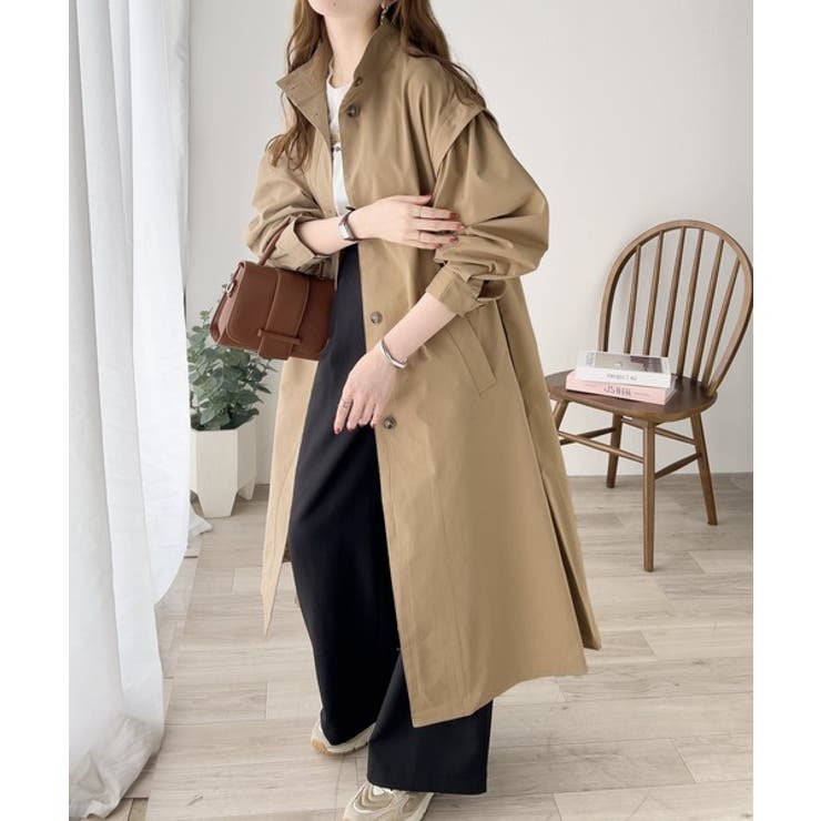 お洒落＆上級見え。サイドタックロングコート[品番：WZ000004778