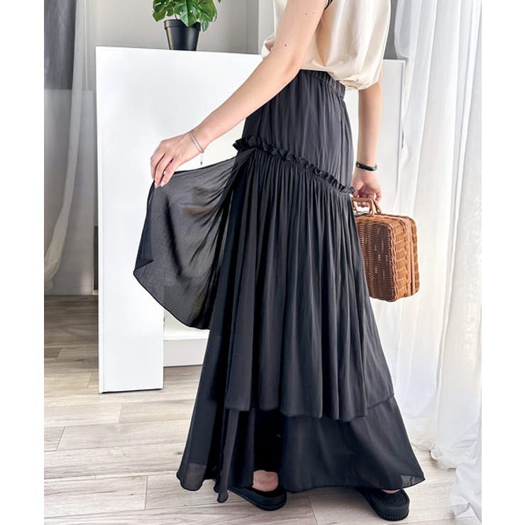 SALE【Alaia】アシンメトリー フリル スカート セール】ASYMMETRY FRILL SK アシンメトリー フリル スカート