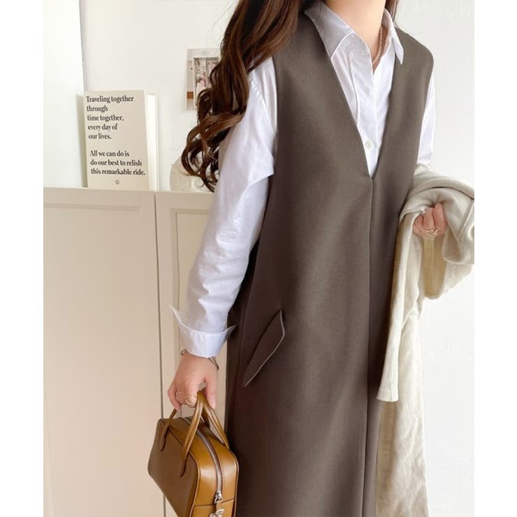 上品リラクシーstyle。ポケット付Vネックワンピース | Classical Elf  | 詳細画像44 