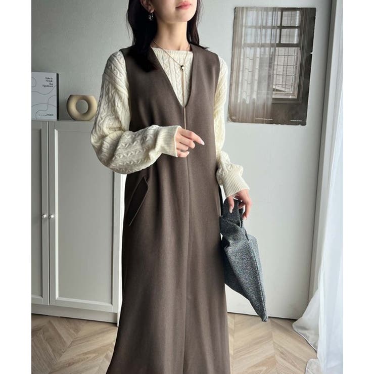 上品リラクシーstyle。ポケット付Vネックワンピース | Classical Elf  | 詳細画像45 