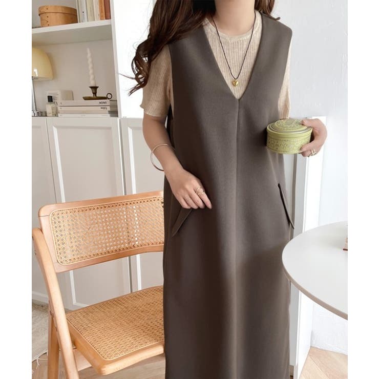 上品リラクシーstyle。ポケット付Vネックワンピース | Classical Elf  | 詳細画像51 