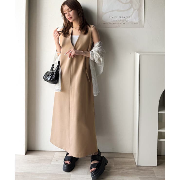 上品リラクシーstyle。ポケット付Vネックワンピース | Classical Elf  | 詳細画像56 