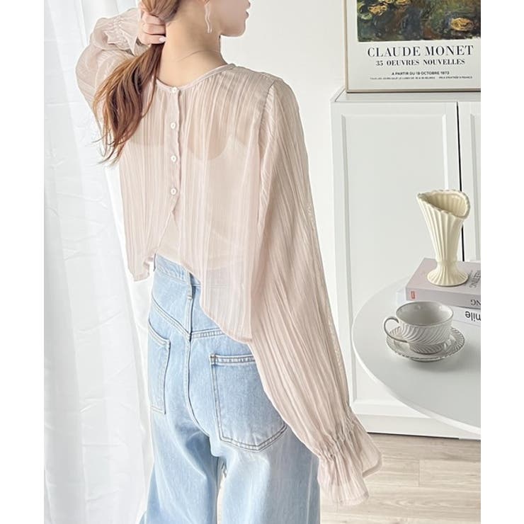 一枚で程よく華やか。前後2wayプリーツ加工ブラウス | Classical Elf  | 詳細画像7 