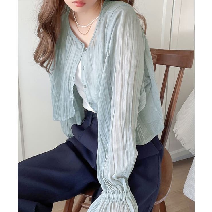 一枚で程よく華やか。前後2wayプリーツ加工ブラウス | Classical Elf  | 詳細画像13 