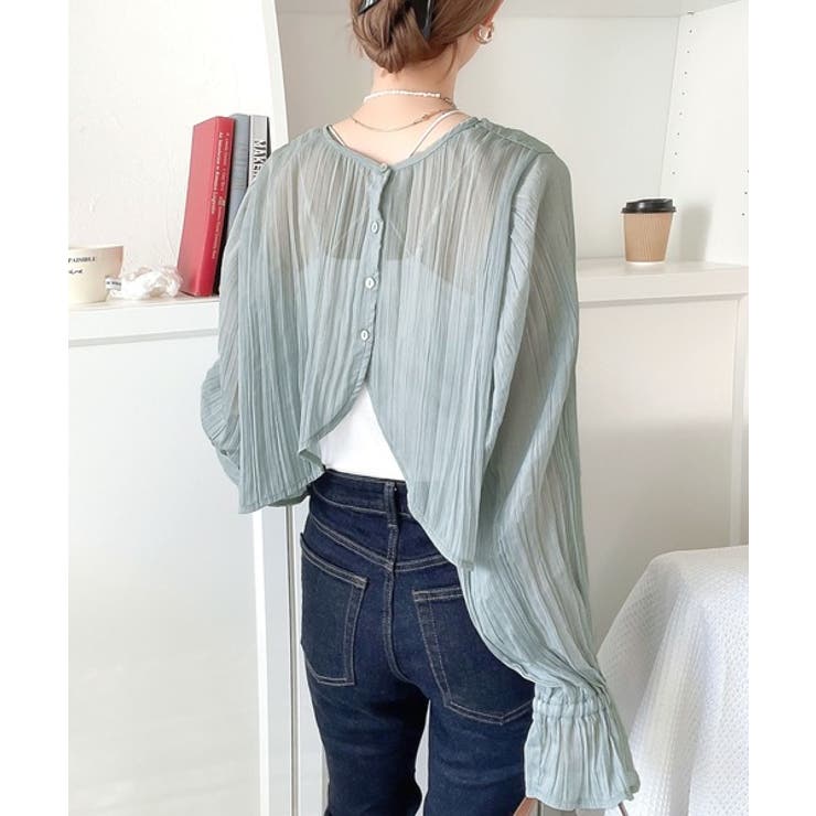 一枚で程よく華やか。前後2wayプリーツ加工ブラウス | Classical Elf  | 詳細画像14 