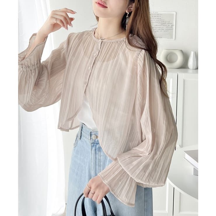 一枚で程よく華やか。前後2wayプリーツ加工ブラウス | Classical Elf  | 詳細画像6 