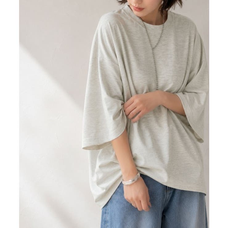 艶感素材で美しいシルエット。ダンボールビッグTシャツ | Classical Elf  | 詳細画像35 