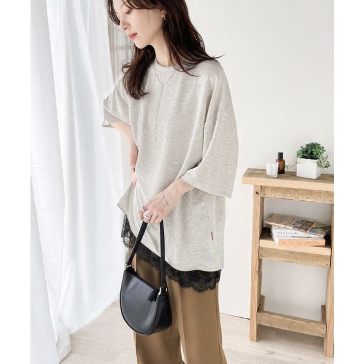 艶感素材で美しいシルエット。ダンボールビッグTシャツ | Classical Elf  | 詳細画像38 