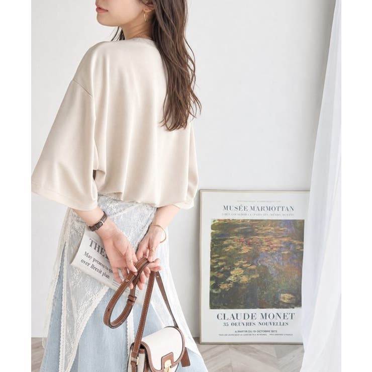 艶感素材で美しいシルエット。ダンボールビッグTシャツ | Classical Elf  | 詳細画像43 