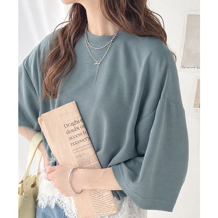 艶感素材で美しいシルエット。ダンボールビッグTシャツ | Classical Elf  | 詳細画像44 