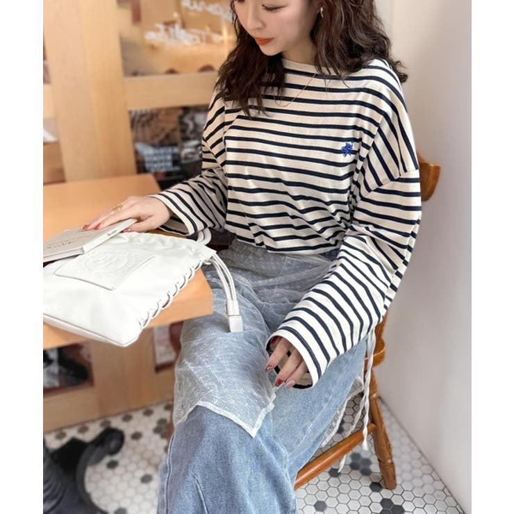 快適な着心地と洗練されたデザインが魅力。オーガニックコットンパネル ボーダーTシ… | Classical Elf  | 詳細画像10 