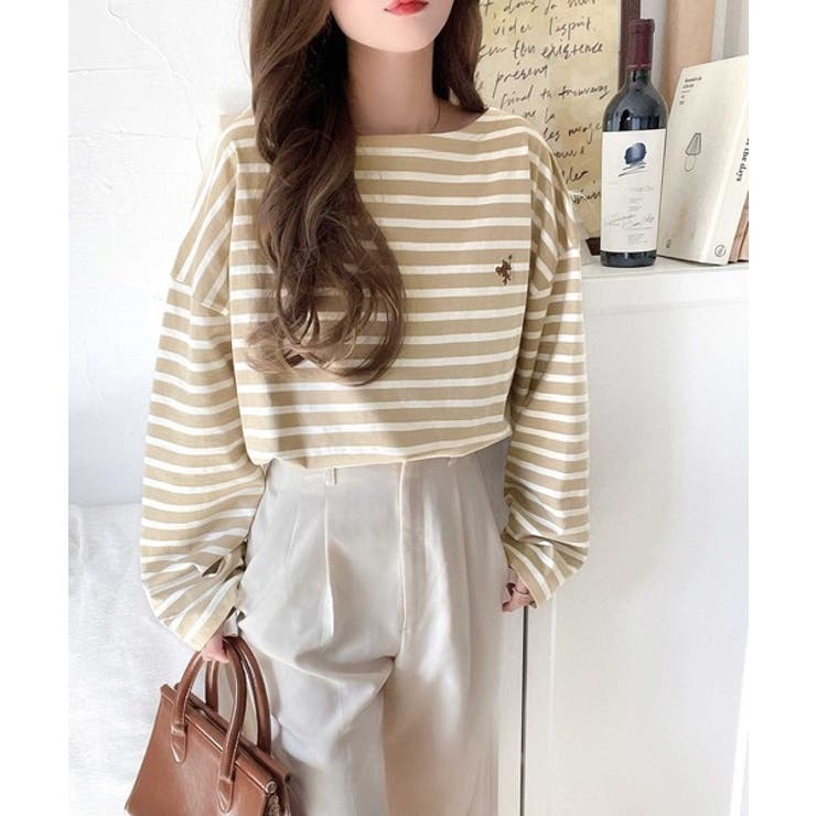 快適な着心地と洗練されたデザインが魅力。オーガニックコットンパネル ボーダーTシ… | Classical Elf  | 詳細画像14 