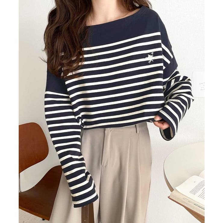 快適な着心地と洗練されたデザインが魅力。オーガニックコットンパネル ボーダーTシ… | Classical Elf  | 詳細画像28 