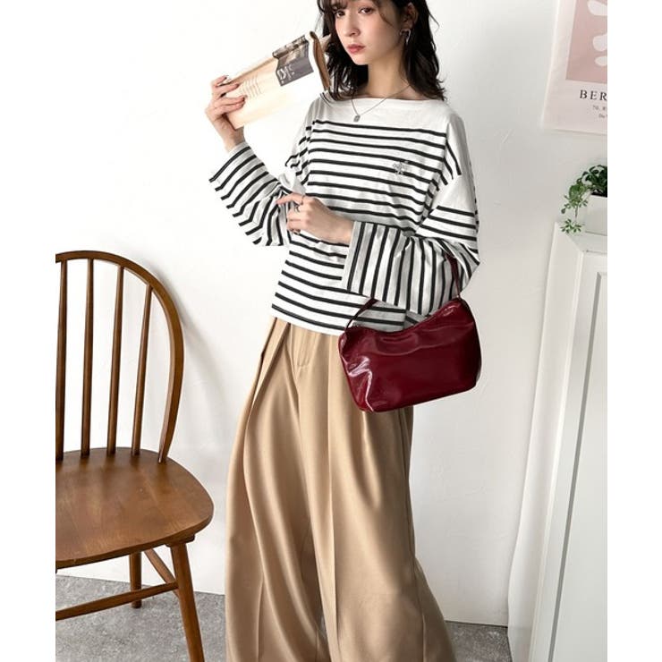 快適な着心地と洗練されたデザインが魅力。オーガニックコットンパネル ボーダーTシ… | Classical Elf  | 詳細画像2 