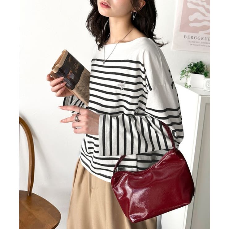 快適な着心地と洗練されたデザインが魅力。オーガニックコットンパネル ボーダーTシ… | Classical Elf  | 詳細画像3 