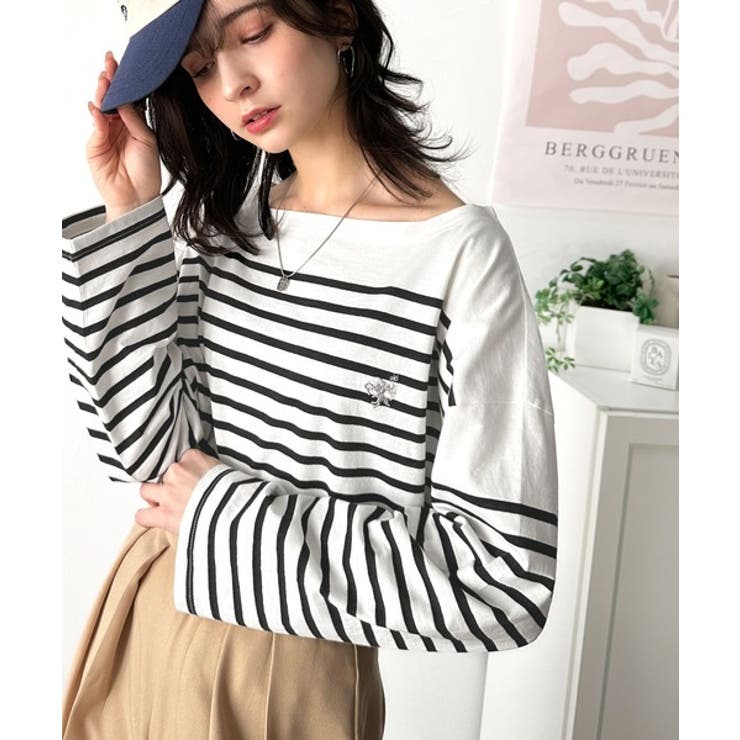 快適な着心地と洗練されたデザインが魅力。オーガニックコットンパネル ボーダーTシ… | Classical Elf  | 詳細画像4 