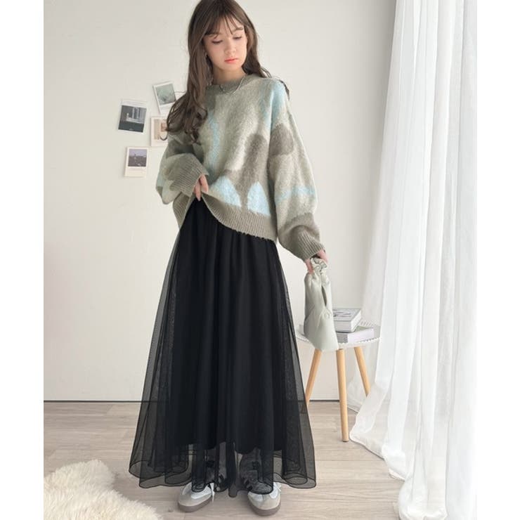 優雅さ際立つ主役級。大人のマーメイドダブルチュールスカート