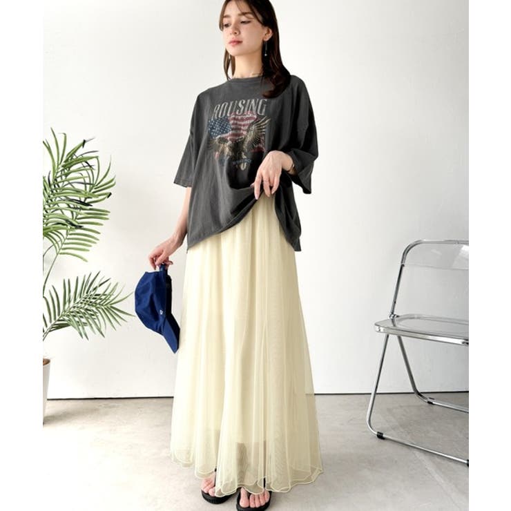 優雅さ際立つ主役級。大人のマーメイドダブルチュールスカート（ロング