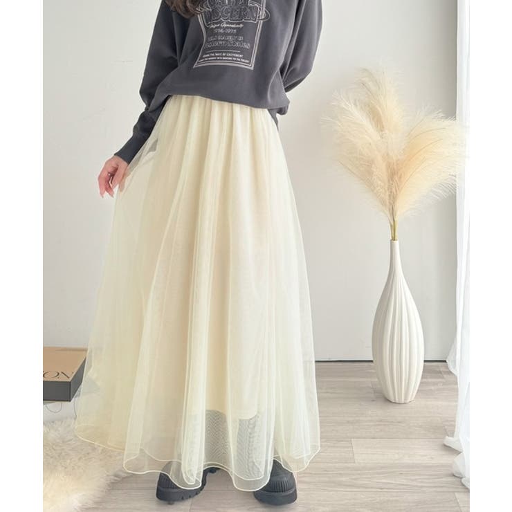 優雅さ際立つ主役級。大人のマーメイドダブルチュールスカート（ロング丈） | Classical Elf  | 詳細画像3 