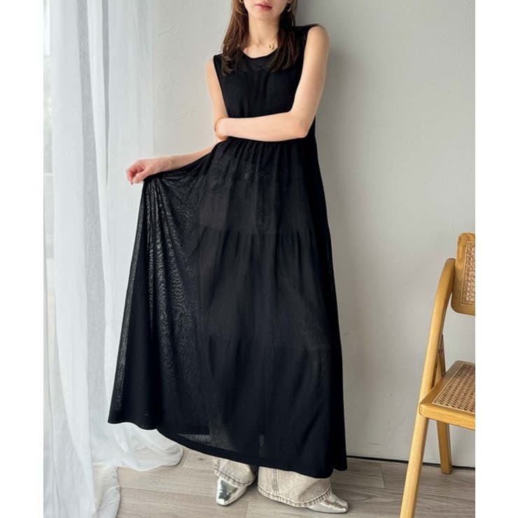 ふんわり透け感で大人フェミニン。前後2WAY3段シアーティアードニットワンピース… | Classical Elf  | 詳細画像10