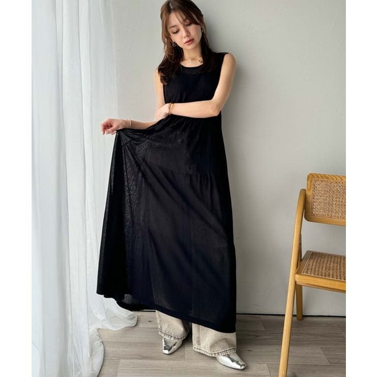 ふんわり透け感で大人フェミニン。前後2WAY3段シアーティアードニットワンピース… | Classical Elf  | 詳細画像14