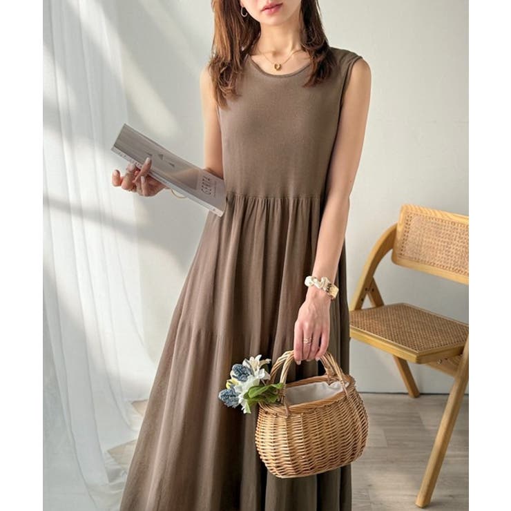 ふんわり透け感で大人フェミニン。前後2WAY3段シアーティアードニットワンピース… | Classical Elf  | 詳細画像16