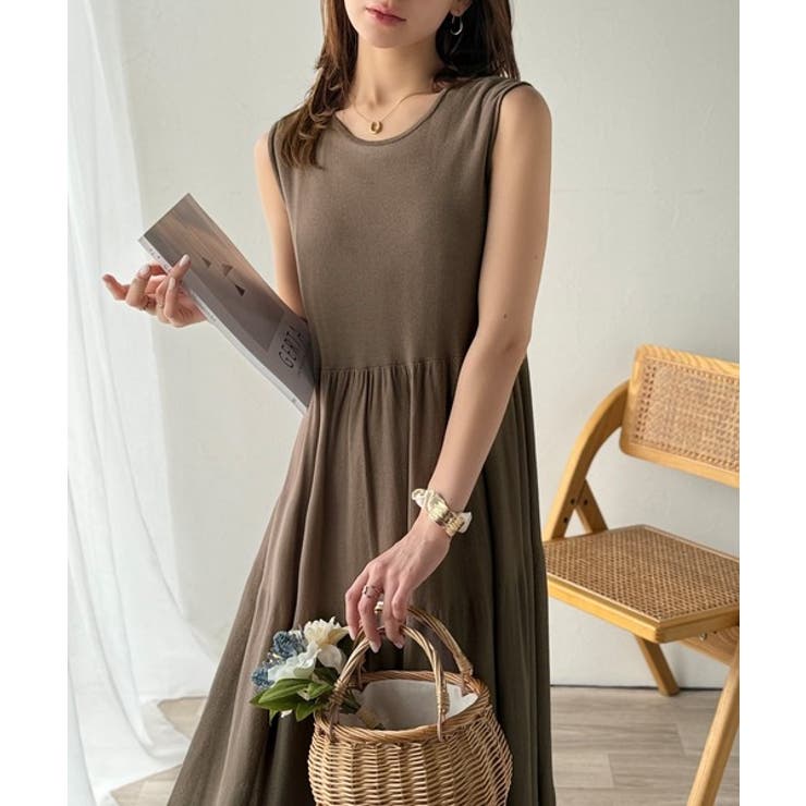 ふんわり透け感で大人フェミニン。前後2WAY3段シアーティアードニットワンピース… | Classical Elf  | 詳細画像20